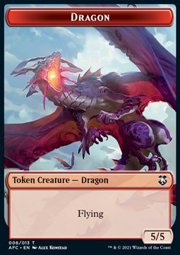 Dragon Token (R 5/5) // Dragon Spirit Token (RG 5/4)⁣ - Commander: Adventures in the Forgotten Realms: Extras⁣ (Token)⁣ [T 6/9]