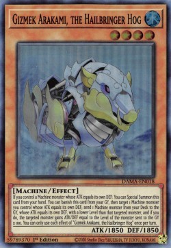 Gizmek Arakami, the Hailbringer Hog⁣ - Dawn of Majesty⁣ (Super Rare)⁣ [018]