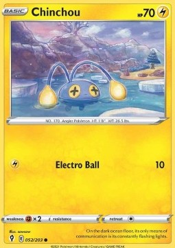 Chinchou⁣ - Evolving Skies⁣ (Common)⁣ [052]