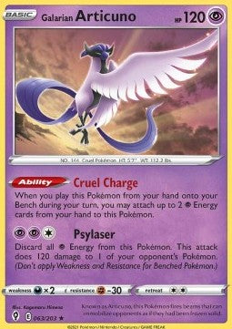 Galarian Articuno⁣ - Evolving Skies⁣ (Holo Rare)⁣ [063]