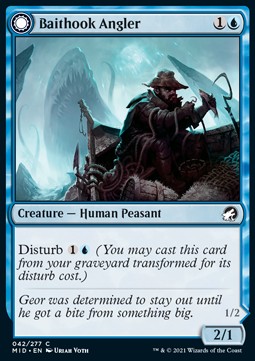 Baithook Angler // Hook-Haunt Drifter⁣ - Innistrad: Midnight Hunt⁣ (Common)⁣ [42]