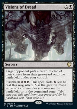 Visions of Dread (V.1)⁣ - Commander: Innistrad: Midnight Hunt⁣ (Rare)⁣ [34]