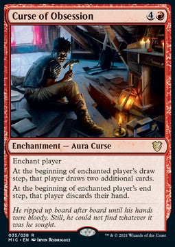 Curse of Obsession (V.1)⁣ - Commander: Innistrad: Midnight Hunt⁣ (Rare)⁣ [35]