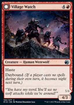 Village Watch // Village Reavers⁣ - Innistrad: Midnight Hunt⁣ (Uncommon)⁣ [165]