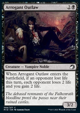 Arrogant Outlaw⁣ - Innistrad: Midnight Hunt⁣ (Common)⁣ [84]