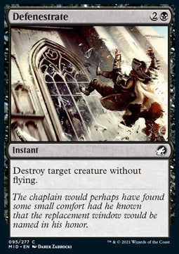 Defenestrate⁣ - Innistrad: Midnight Hunt⁣ (Common)⁣ [95]