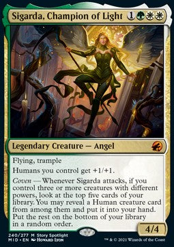 Sigarda, Champion of Light⁣ - Innistrad: Midnight Hunt⁣ (Mythic)⁣ [240]