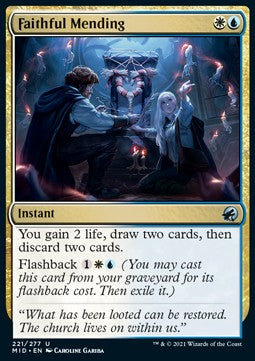Faithful Mending⁣ - Innistrad: Midnight Hunt⁣ (Uncommon)⁣ [221]