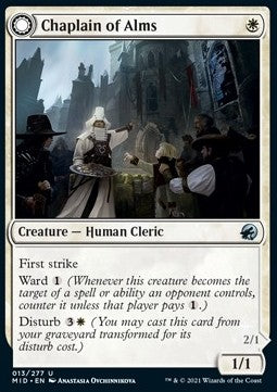 Chaplain of Alms // Chapel Shieldgeist⁣ - Innistrad: Midnight Hunt⁣ (Uncommon)⁣ [13]