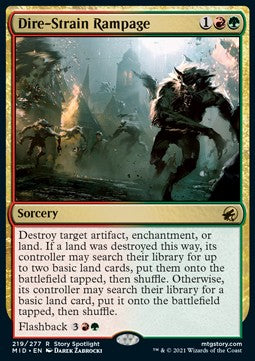 Dire-Strain Rampage⁣ - Innistrad: Midnight Hunt⁣ (Rare)⁣ [219]