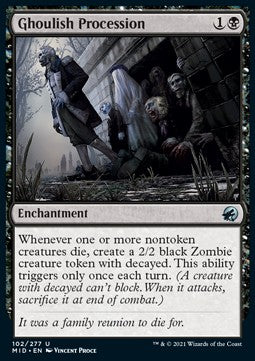 Ghoulish Procession⁣ - Innistrad: Midnight Hunt⁣ (Uncommon)⁣ [102]
