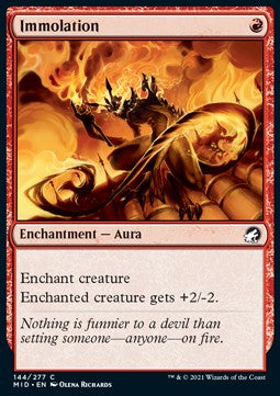 Immolation⁣ - Innistrad: Midnight Hunt⁣ (Common)⁣ [144]
