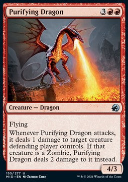 Purifying Dragon⁣ - Innistrad: Midnight Hunt⁣ (Uncommon)⁣ [155]