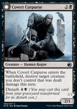 Covert Cutpurse // Covetous Geist⁣ - Innistrad: Midnight Hunt⁣ (Uncommon)⁣ [92]
