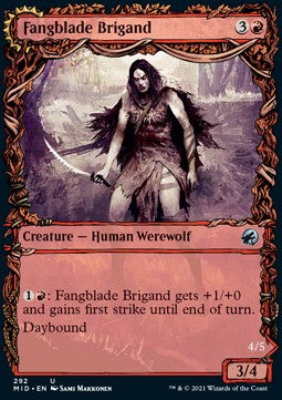 Fangblade Brigand // Fangblade Eviscerator⁣ - Innistrad: Midnight Hunt: Extras⁣ (Uncommon)⁣ [292]