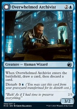 Overwhelmed Archivist // Archive Haunt⁣ - Innistrad: Midnight Hunt⁣ (Uncommon)⁣ [68]