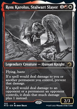 Rem Karolus, Stalwart Slayer⁣ - Innistrad: Midnight Hunt: Extras⁣ (Rare)⁣ [322]