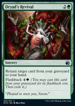Dryad's Revival⁣ - Innistrad: Midnight Hunt⁣ (Uncommon)⁣ [183]