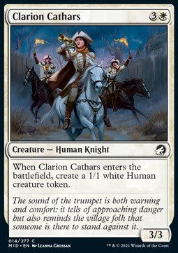 Clarion Cathars⁣ - Innistrad: Midnight Hunt⁣ (Common)⁣ [14]
