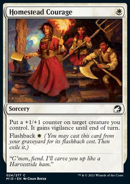 Homestead Courage⁣ - Innistrad: Midnight Hunt⁣ (Common)⁣ [24]