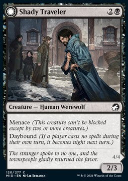 Shady Traveler // Stalking Predator⁣ - Innistrad: Midnight Hunt⁣ (Common)⁣ [120]