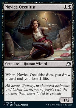 Novice Occultist⁣ - Innistrad: Midnight Hunt⁣ (Common)⁣ [117]