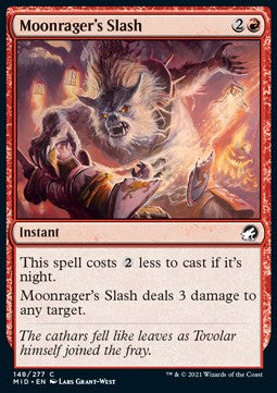 Moonrager's Slash⁣ - Innistrad: Midnight Hunt⁣ (Common)⁣ [148]