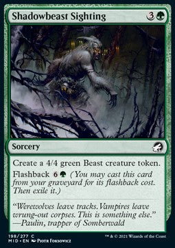 Shadowbeast Sighting⁣ - Innistrad: Midnight Hunt⁣ (Common)⁣ [198]