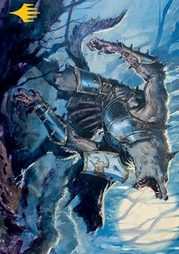Art Series: Moonrage Brute (V.2)⁣ - Innistrad: Midnight Hunt: Extras⁣ (Tip Card)⁣ [A14]