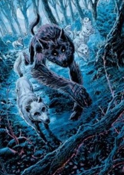 Art Series: Untamed Pup (V.1)⁣ - Innistrad: Midnight Hunt: Extras⁣ (Tip Card)⁣ [A77]