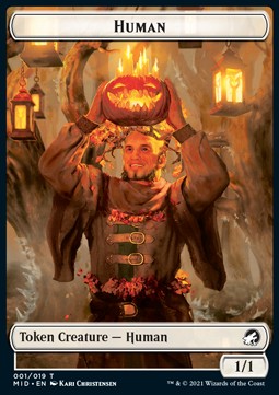 Human Token (White 1/1)⁣ - Innistrad: Midnight Hunt: Extras⁣ (Token)⁣ [T01]