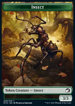 Insect Token (Green 3/3)⁣ - Innistrad: Midnight Hunt: Extras⁣ (Token)⁣ [T09]