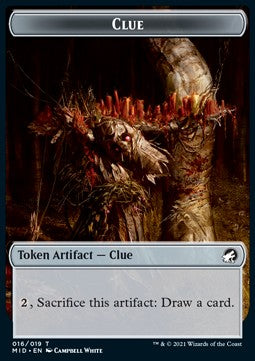 Clue Token⁣ - Innistrad: Midnight Hunt: Extras⁣ (Token)⁣ [T16]
