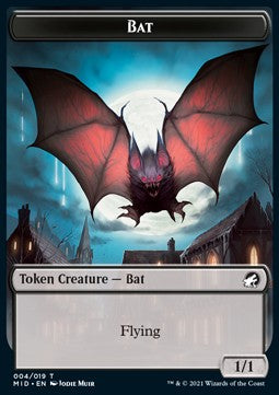 Bat Token (B 1/1) // Zombie Token (B 2/2 Decayed)⁣ - Innistrad: Midnight Hunt: Extras⁣ (Token)⁣ [T 4/5]