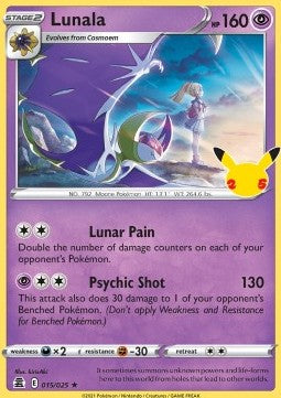 Lunala⁣ - Celebrations⁣ (Holo Rare)⁣ [015]