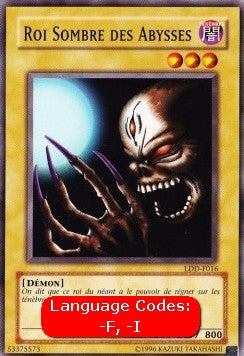 Dark King of the Abyss (V.1 - Common)⁣ - Legend of Blue Eyes White Dragon (LDD)⁣ (Common)⁣ [016]