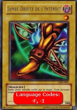 Right Leg of the Forbidden One (V.1 - Ultra Rare)⁣ - Legend of Blue Eyes White Dragon (LDD)⁣ (Ultra Rare)⁣ [097]