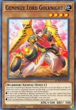 Geminize Lord Golknight⁣ - Burst of Destiny⁣ (Common)⁣ [032]