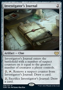 Investigator's Journal⁣ - Innistrad: Crimson Vow⁣ (Rare)⁣ [258]