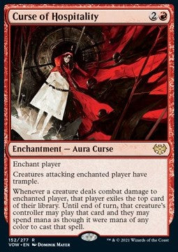 Curse of Hospitality⁣ - Innistrad: Crimson Vow⁣ (Rare)⁣ [152]