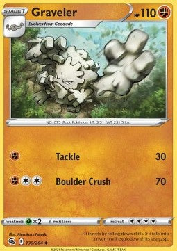 Graveler⁣ - Fusion Strike⁣ (Uncommon)⁣ [136]