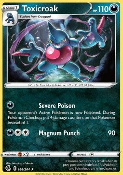 Toxicroak⁣ - Fusion Strike⁣ (Rare)⁣ [166]