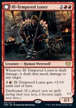 Ill-Tempered Loner // Howlpack Avenger⁣ - Innistrad: Crimson Vow⁣ (Rare)⁣ [162]