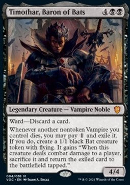 Timothar, Baron of Bats (V.1)⁣ - Commander: Innistrad: Crimson Vow⁣ (Mythic)⁣ [4]
