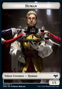 Human Token (White 1/1)⁣ - Innistrad: Crimson Vow: Extras⁣ (Token)⁣ [T01]