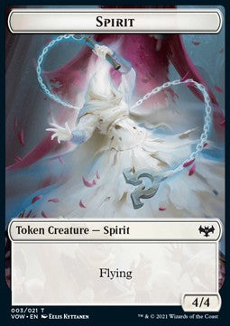 Spirit Token (White 4/4)⁣ - Innistrad: Crimson Vow: Extras⁣ (Token)⁣ [T03]
