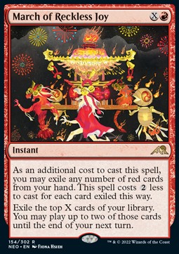 March of Reckless Joy⁣ - Kamigawa: Neon Dynasty⁣ (Rare)⁣ [154]