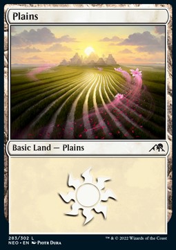 Plains (V.3)⁣ - Kamigawa: Neon Dynasty⁣ (Land)⁣ [283]