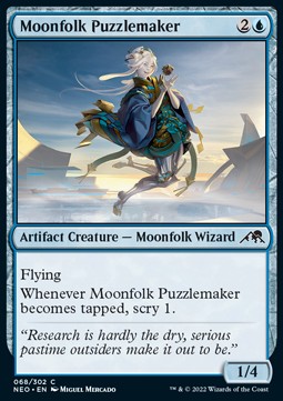 Moonfolk Puzzlemaker⁣ - Kamigawa: Neon Dynasty⁣ (Common)⁣ [68]