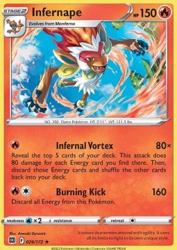 Infernape⁣ - Brilliant Stars⁣ (Holo Rare)⁣ [026]